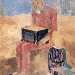 《手风琴演奏者》毕加索欣赏高清