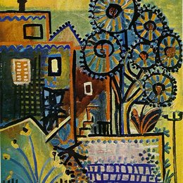 《房子旁的花园》毕加索作品欣赏高清