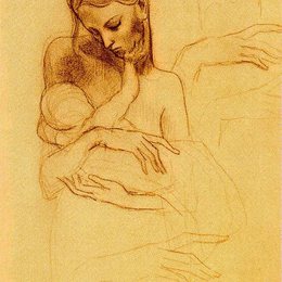 《母亲和孩子》毕加索作品欣赏高清