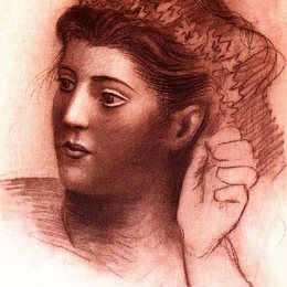 《女子头像》毕加索高清作品