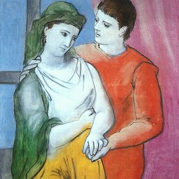 《情侣》毕加索艺术作品高清