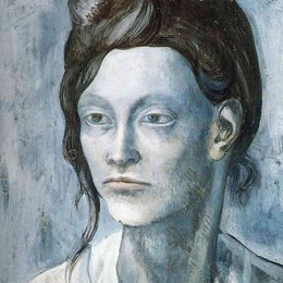 《绾着发髻的女子》毕加索作品高清