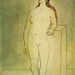 《站着的裸女》毕加索作品高清