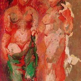 《两个裸女》毕加索作品高清