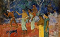 《大溪地人的生活场面》高更(Paul Gauguin)作品欣赏