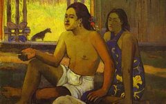 《大溪地男子和女子》高更(Paul Gauguin)作品高清