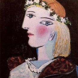 《戴花环的玛丽·泰蕾兹·沃尔特》毕加索(Picasso)作品高清