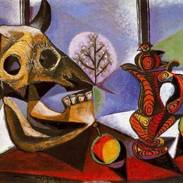 《公牛的头骨》毕加索作品高清