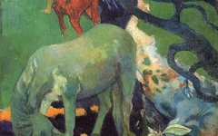 《白马》高更(Paul Gauguin)高清