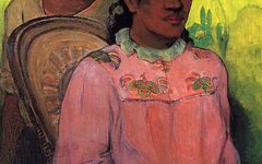 《大溪地母亲和儿子》高更(Paul Gauguin)作品高清