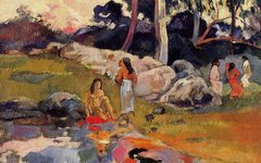 《河岸上的女子》高更(Paul Gauguin)高清作品