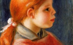 《年轻女孩头像》雷诺阿(Renoir)高清艺术作品