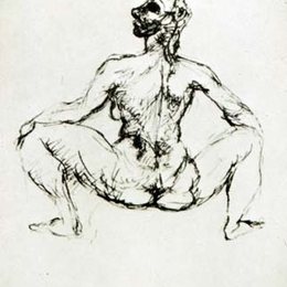 《坐着的裸女》毕加索高清作品