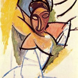 《亚维农少女》毕加索欣赏高清