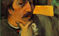 《有塑像的高更(Paul Gauguin)自画像》高更(Paul Gauguin)高清作品