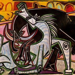 《骑马斗牛士》毕加索高清