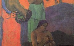 《哺乳（海边的三位女子）》高更(Paul Gauguin)作品欣赏高清