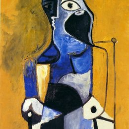 《坐着的女子》毕加索高清作品