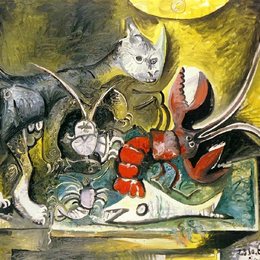 《猫和龙虾》毕加索作品欣赏