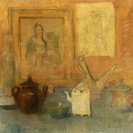 《桌子上的静物》毕加索作品欣赏高清