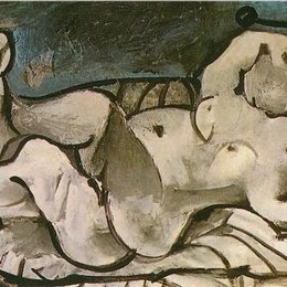 《躺着的裸女》毕加索高清艺术作品