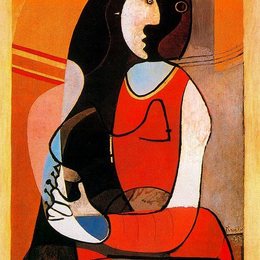 《坐着的女子》毕加索(Picasso)作品欣赏高清