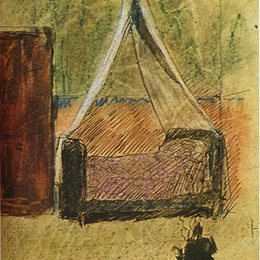 《床与蚊帐》毕加索作品高清