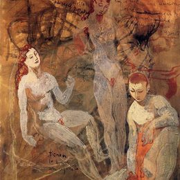 《三个裸体》毕加索作品欣赏高清