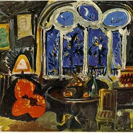 《窗外的星夜》毕加索艺术作品高清