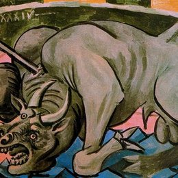 《垂死的牛》毕加索欣赏高清