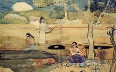 《大溪地风光》高更(Paul Gauguin)高清欣赏