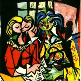 《两个女子》毕加索高清