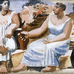 《喷泉旁的三个女子》毕加索欣赏高清