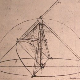 《抛物线圆规设计图》达芬奇高清作品