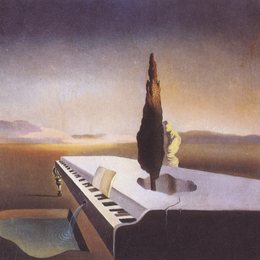 《喷泉流动的大钢琴》达利高清艺术作品