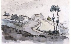 《维希附近的风光》米勒高清油画