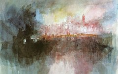 《火烧国会大厦》透纳油画作品高清