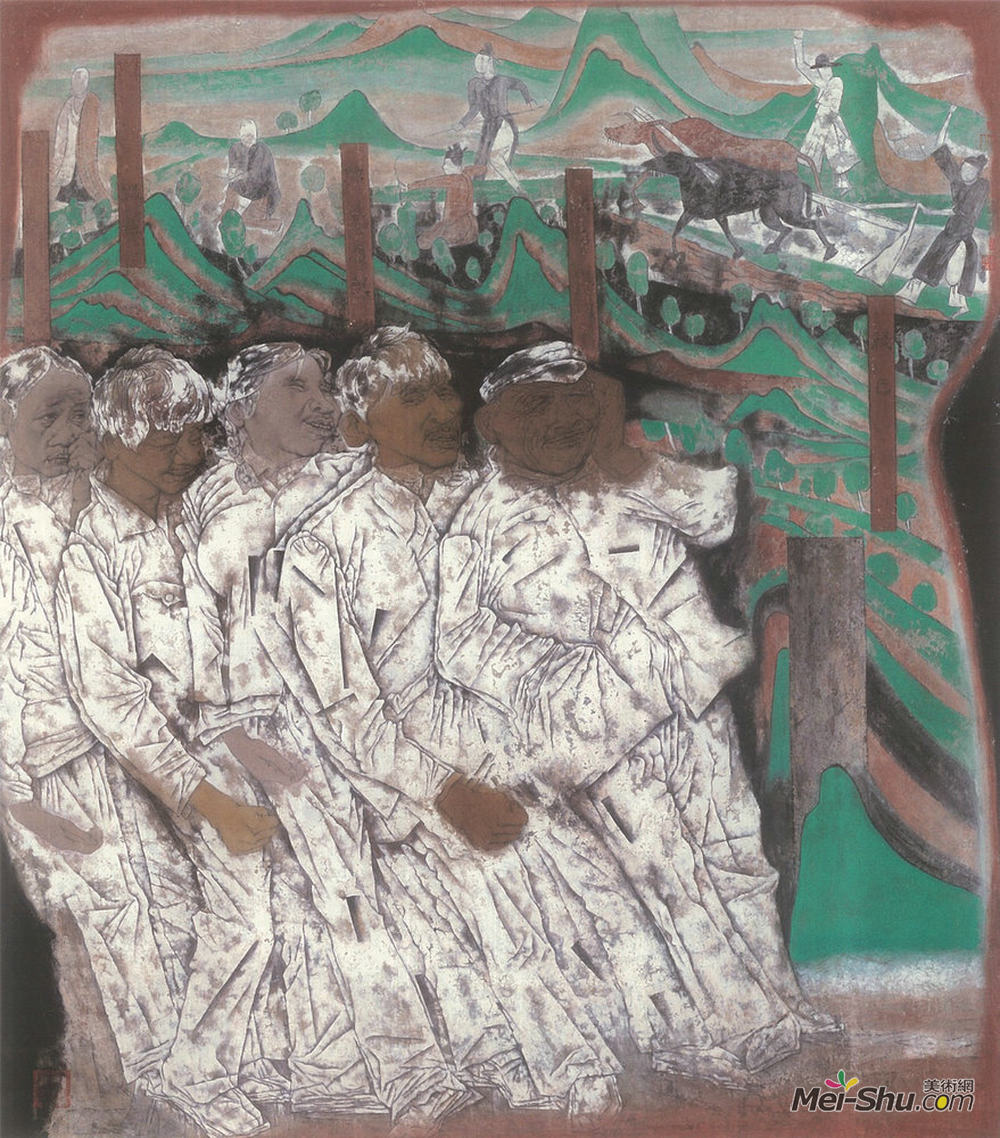 敦煌之梦——绿色希望一 -唐勇力_唐勇力作品_唐勇力官网_艺术家_美术