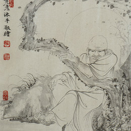 张晓彦作品《罗汉护生十二生肖之蛇》