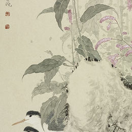 张晓彦作品《空水澄鲜一色秋》