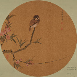 张晓彦作品《桃红更含宿雨》