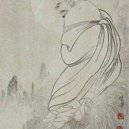 张晓彦作品《沉思罗汉》