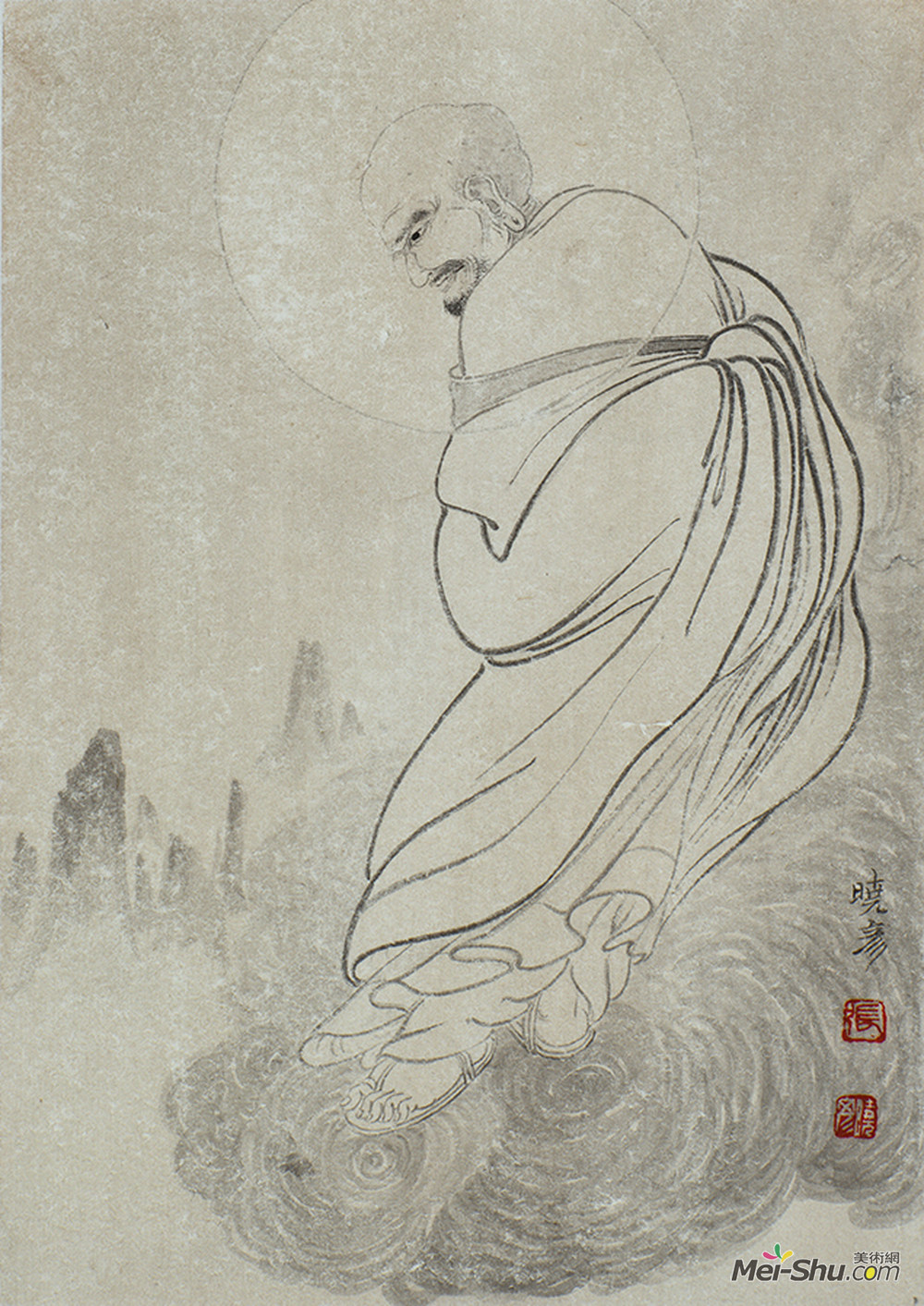 张晓彦作品《沉思罗汉》