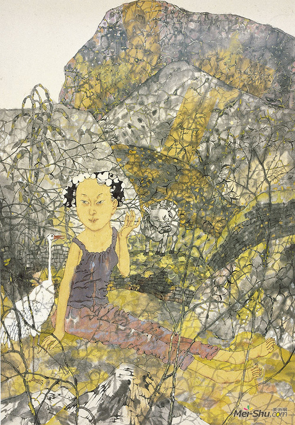 尚可作品《闲人野鹤》