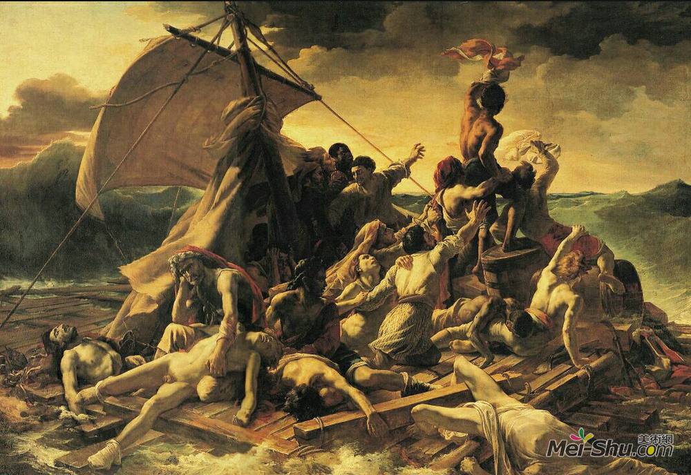 作品:《梅杜萨之筏》1,时代背景是籍里柯于1819年创作的油画,当时是