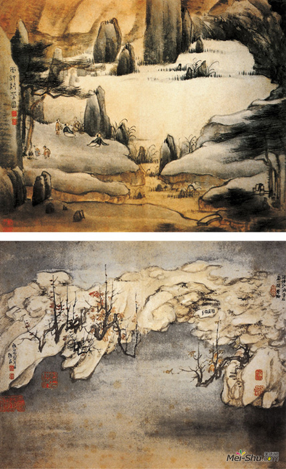 《山水册图》清高凤翰 纸本设色