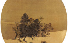 《秋溪放牧图》