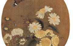 《菊丛飞蝶图》