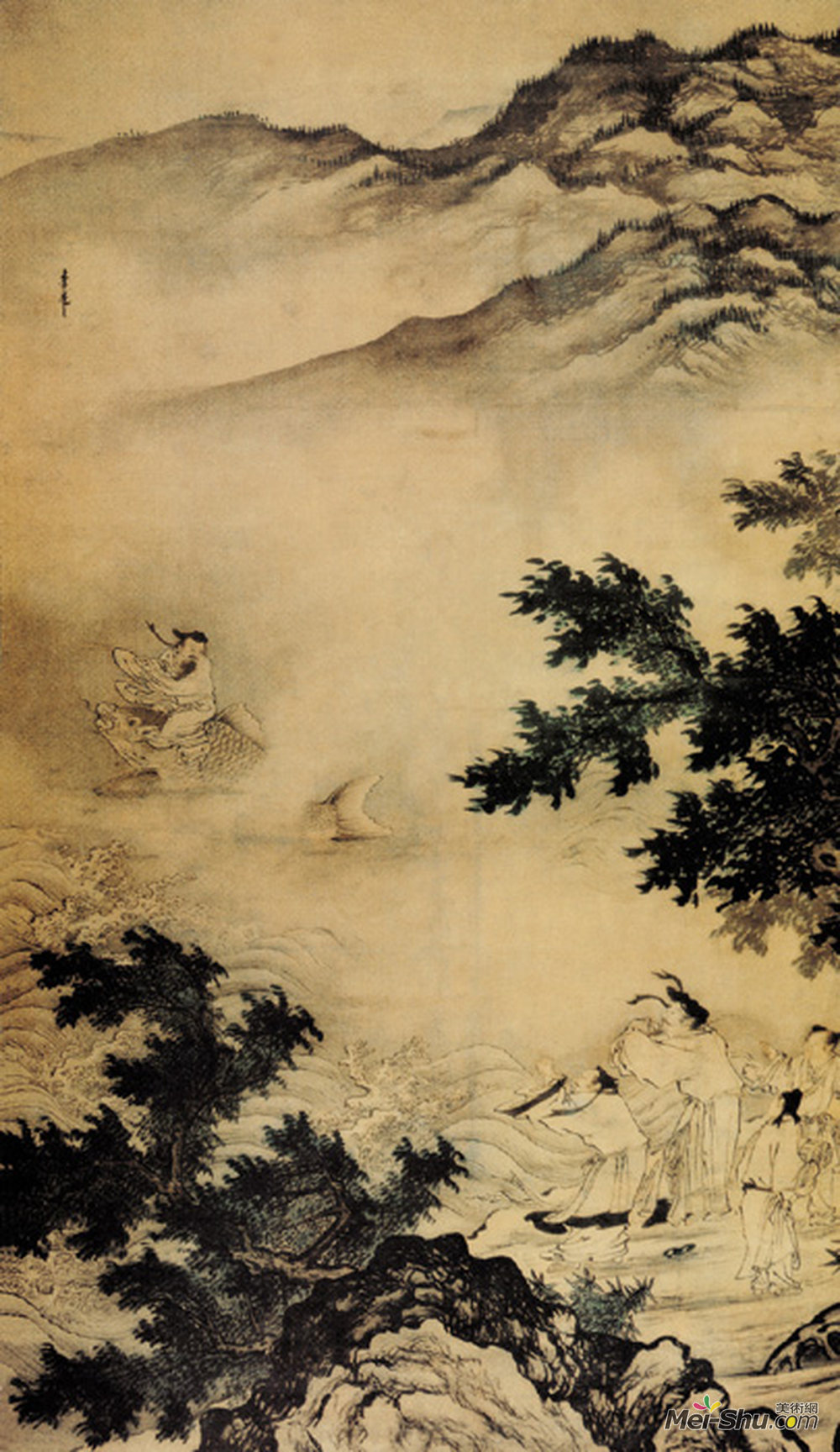 《琴高乘鲤图》
