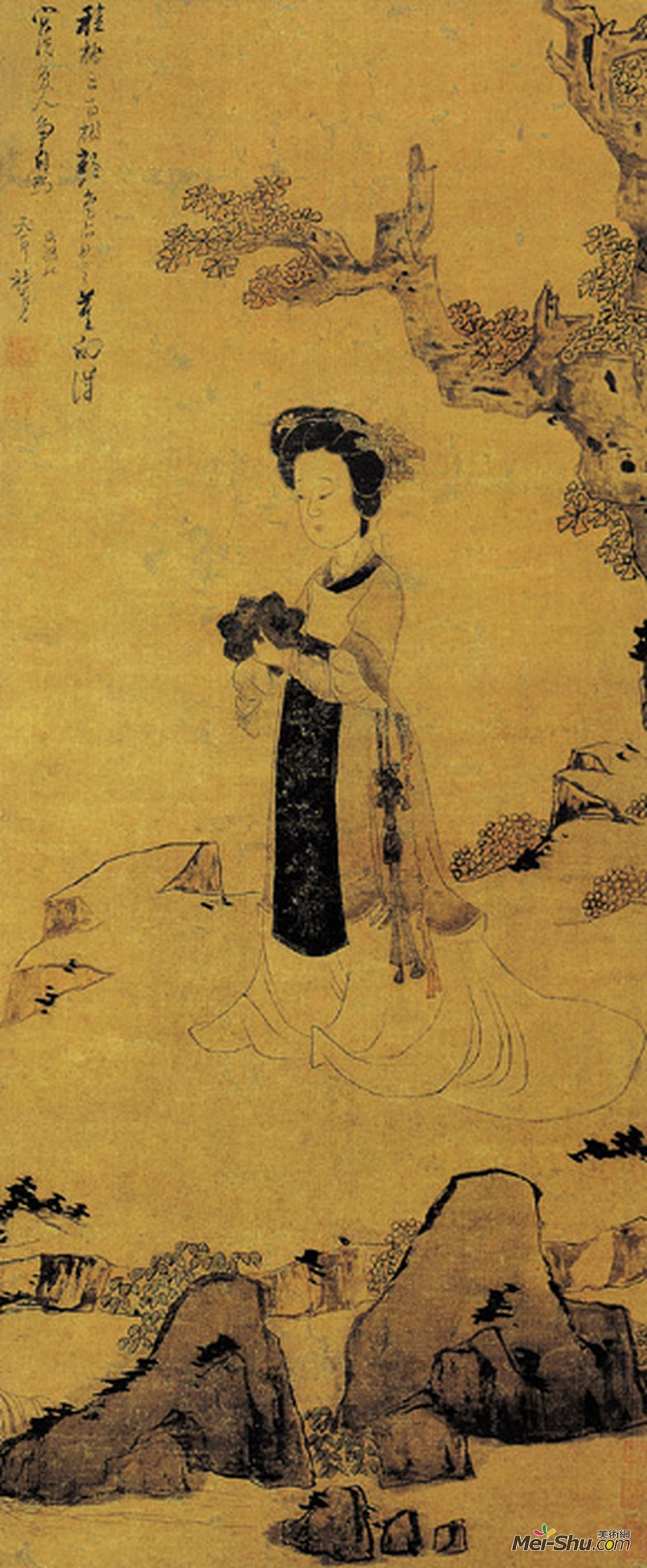 《对镜仕女图》